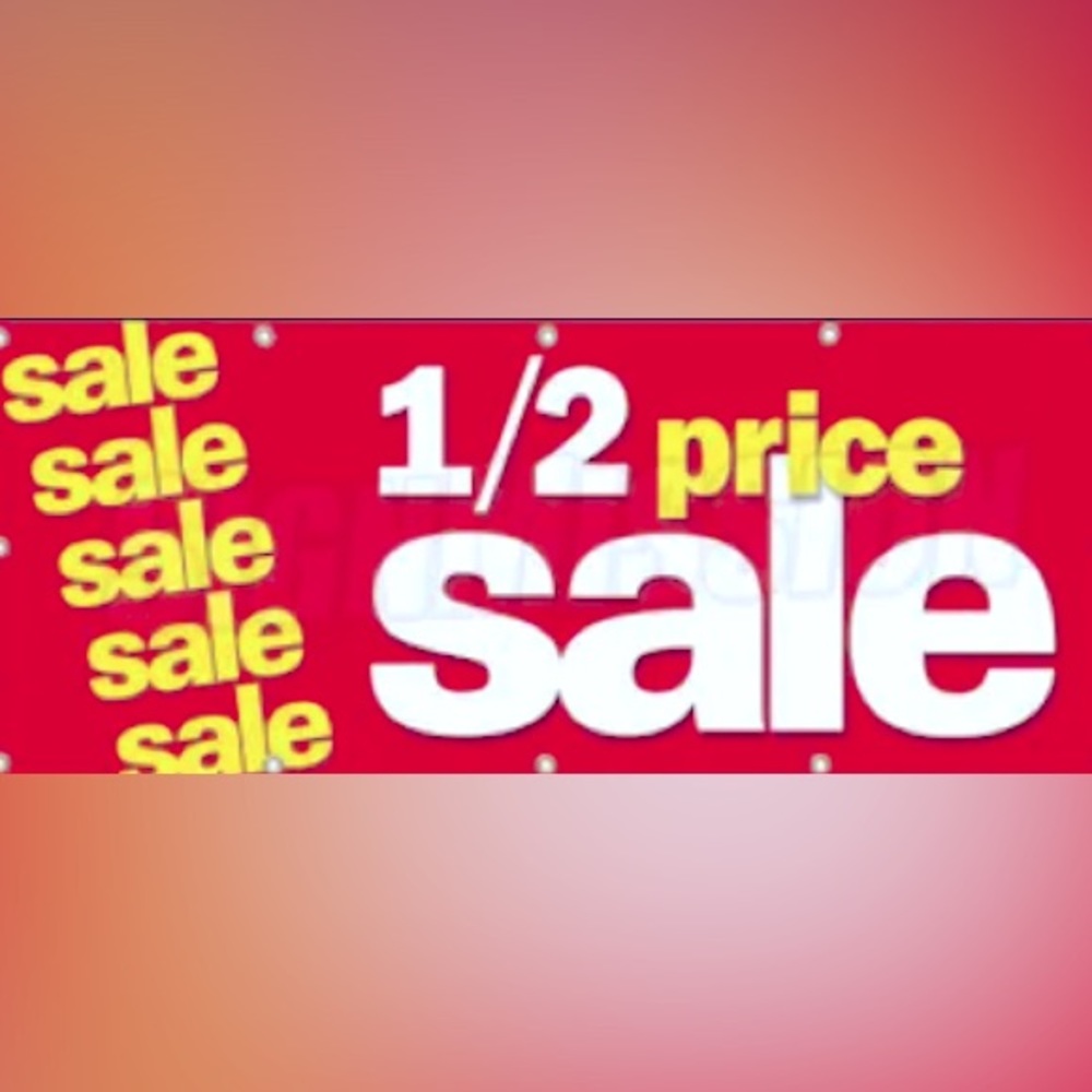 Half off clothing only❣️HALF OFF THE LISTED PRICE. NO ADDITIONAL DISCOUNTS GIVEN